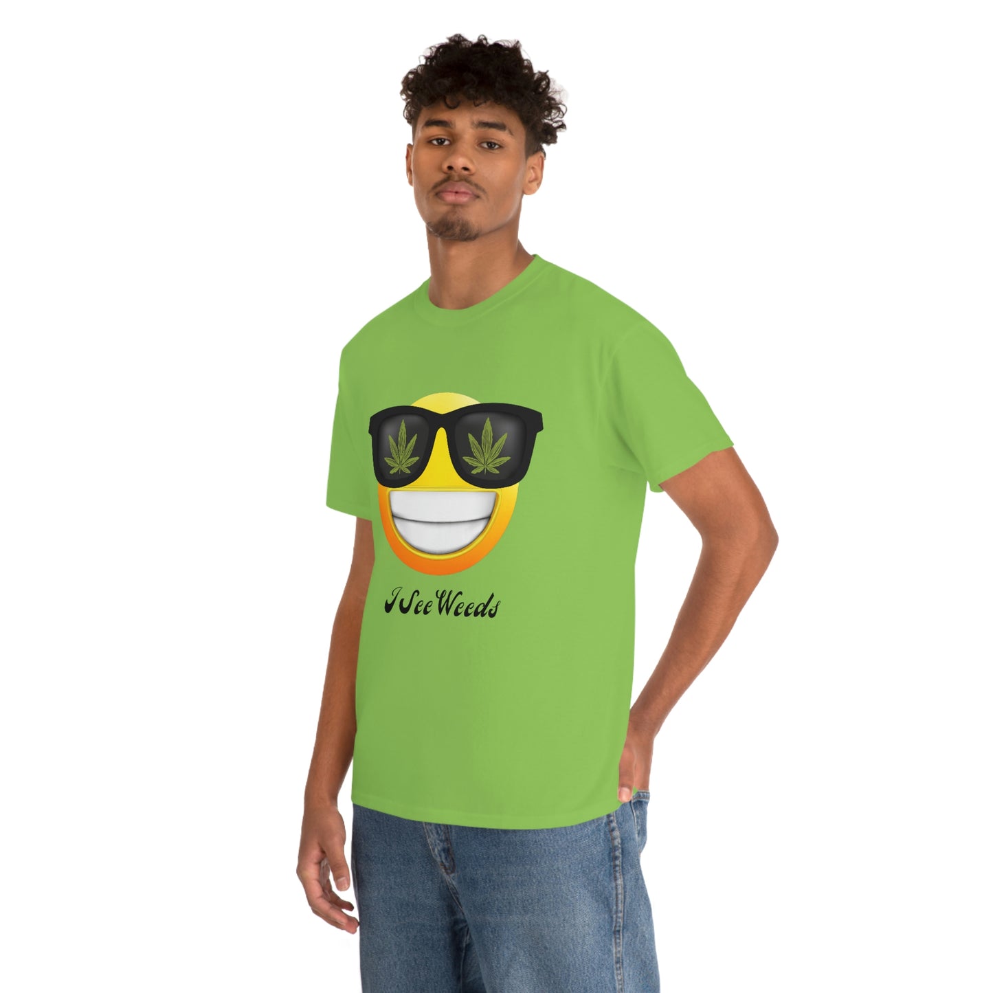 "I See Weeds - Smiley Face" Unisex Heavy Cotton Tee