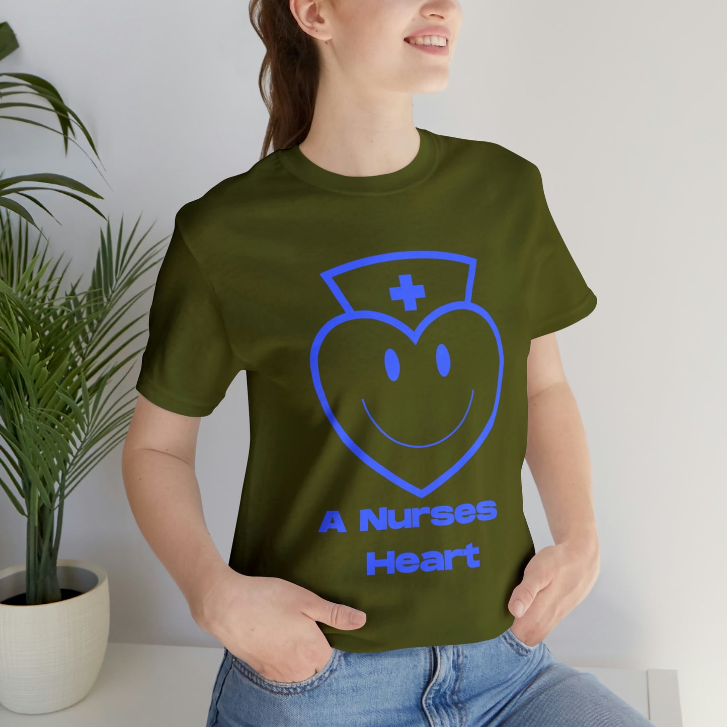 "A Nurses Heart" - Unisex Jersey Short Sleeve Tee