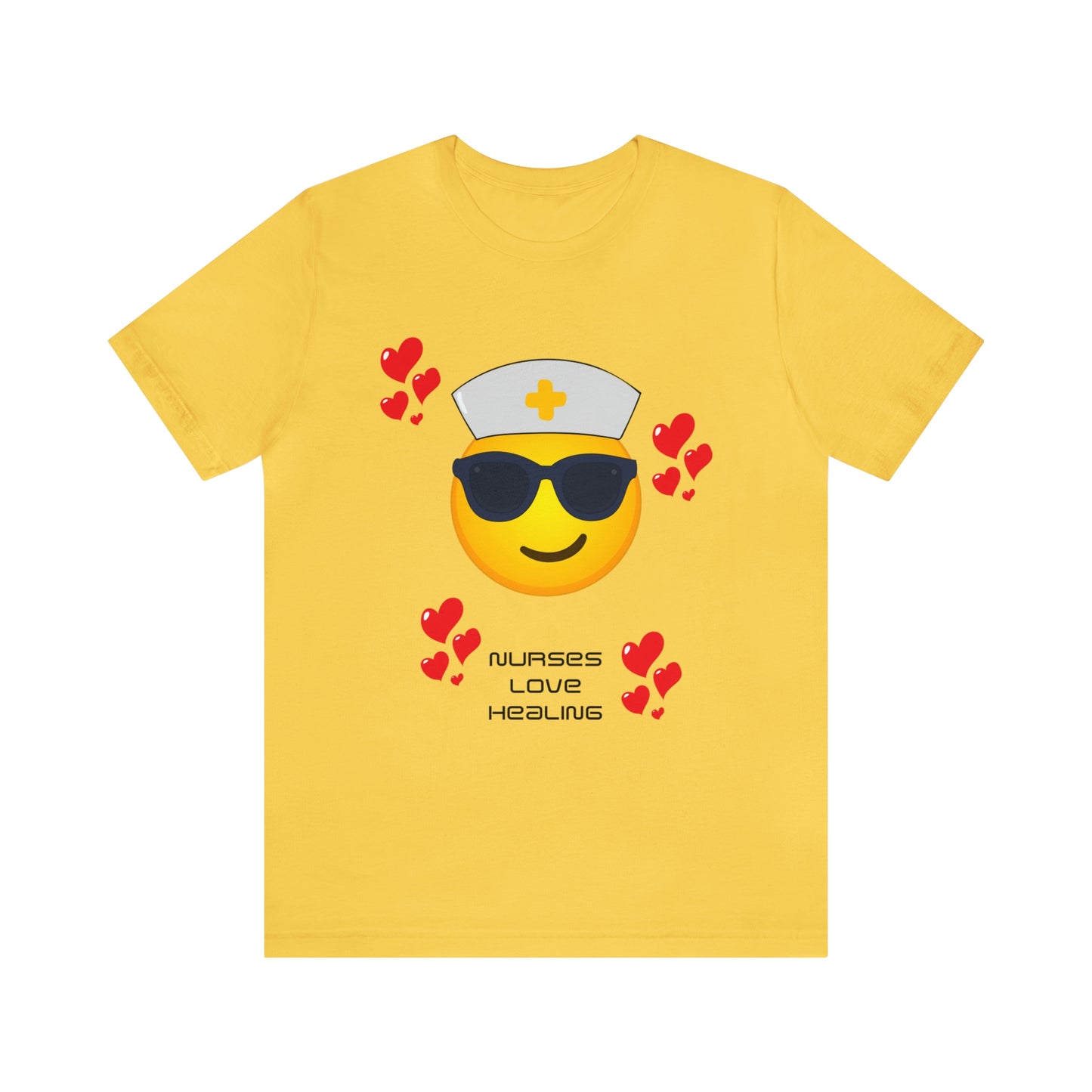 "Nurses Love Healing" - Unisex Jersey Short Sleeve Tee