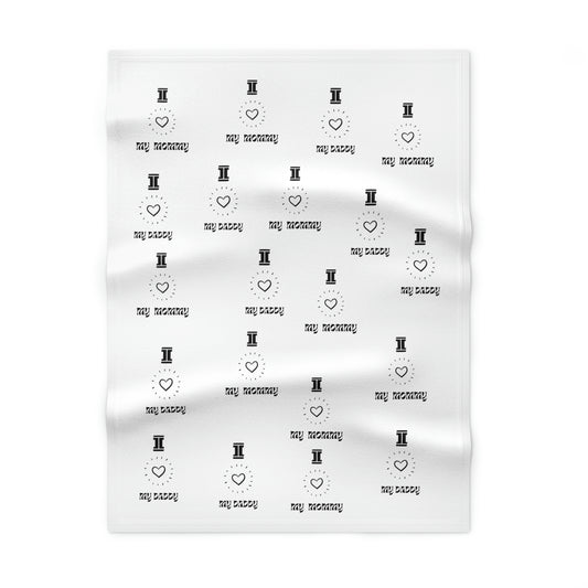 "I Love Mommy & I Love Daddy" Soft Fleece Baby Blanket