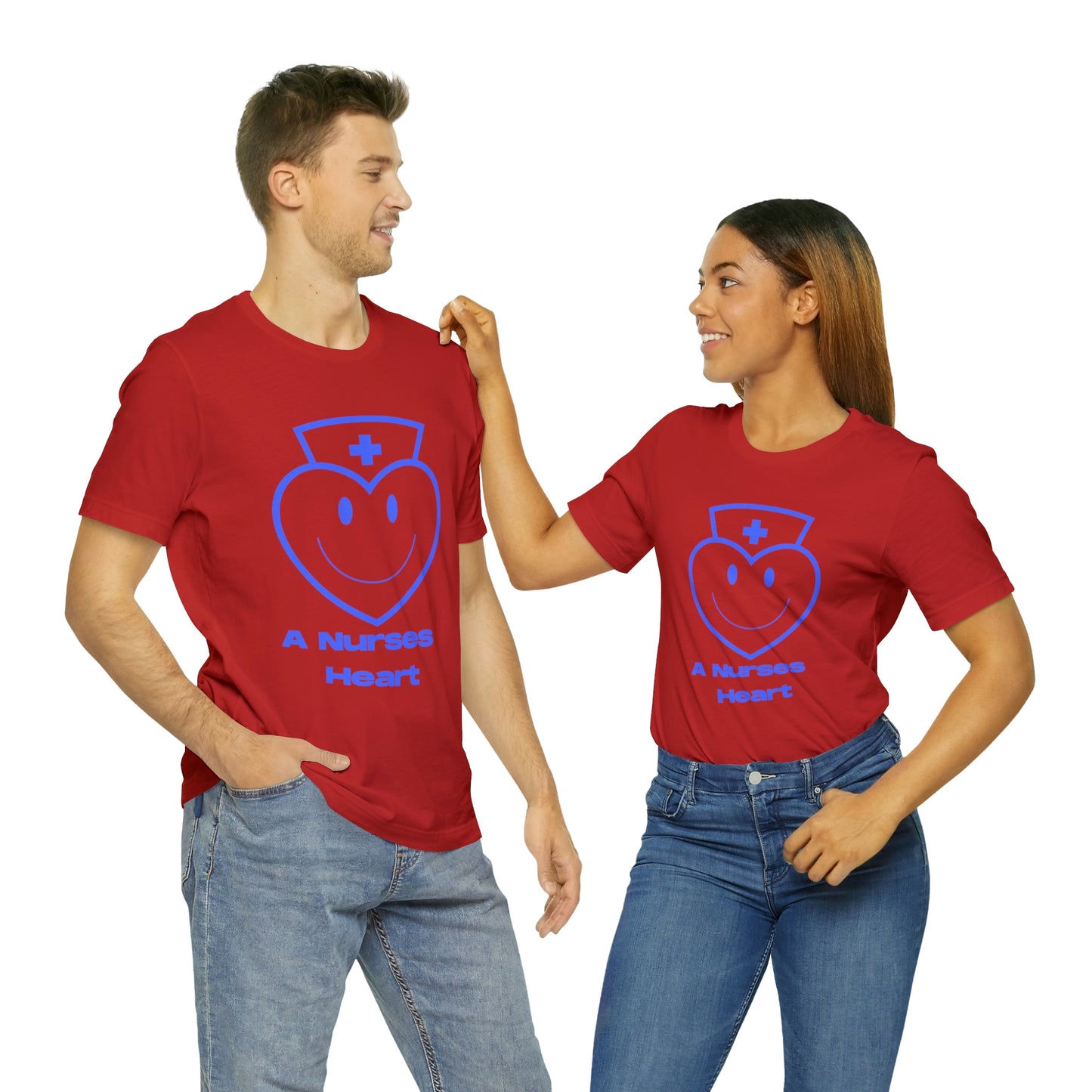 "A Nurses Heart" - Unisex Jersey Short Sleeve Tee