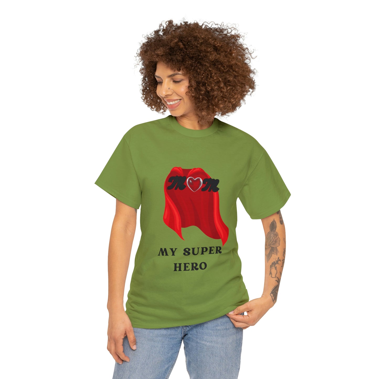 'MOM MY SUPER HERO" Unisex Heavy Cotton Tee