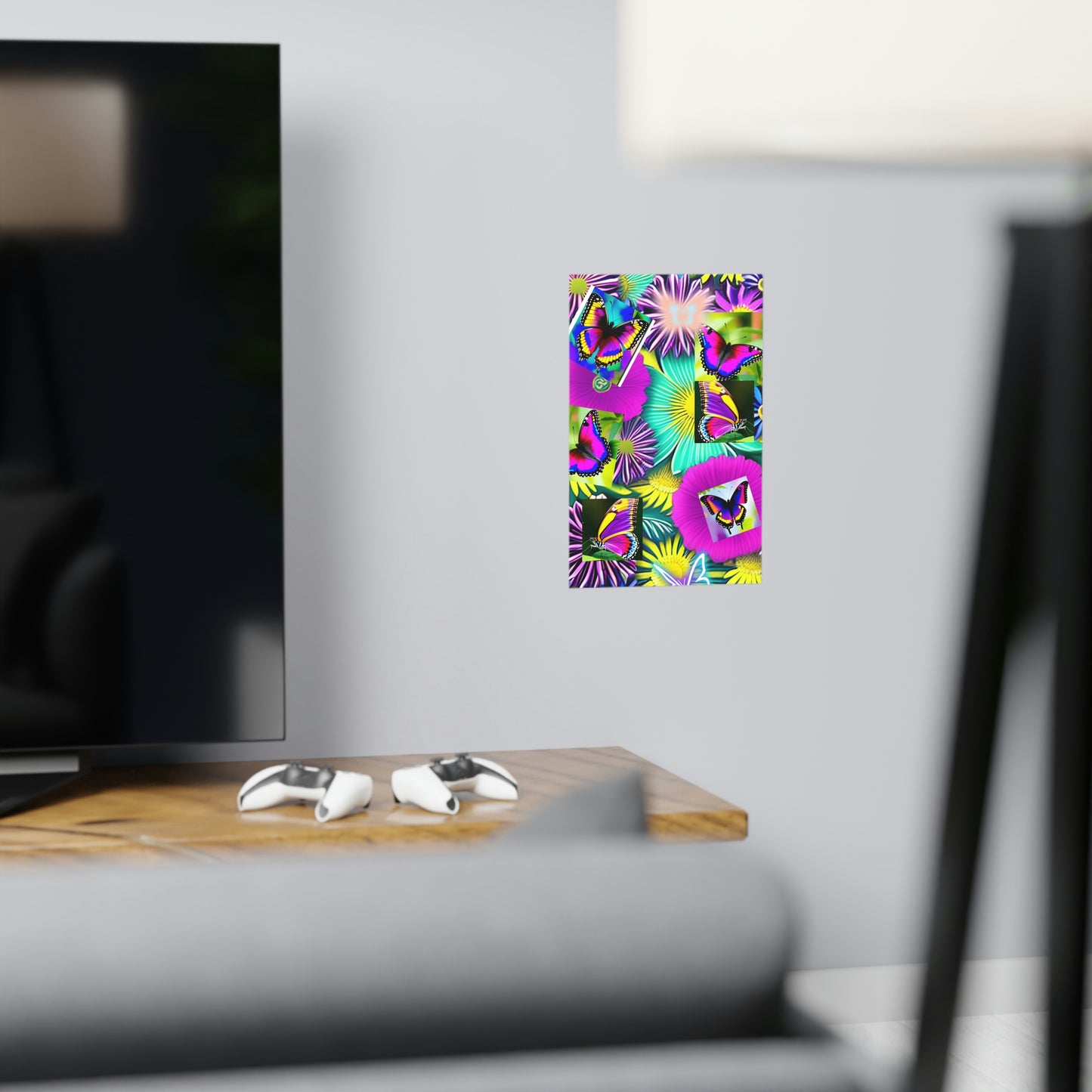 "BUTTERFLY GARDEN" Vertical and Horizontal Matte Poster