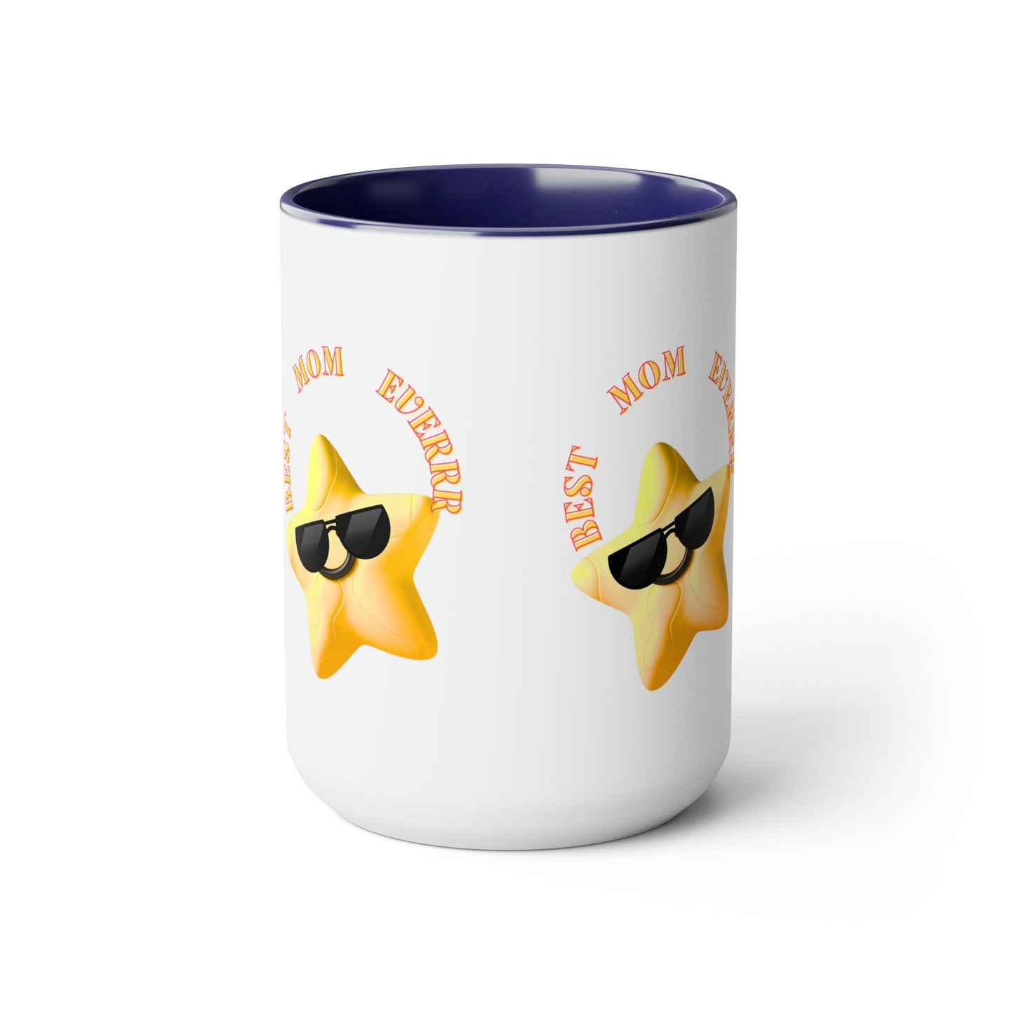 "BEST MOM EVERRR" Two-Tone Coffee Mugs, 15oz