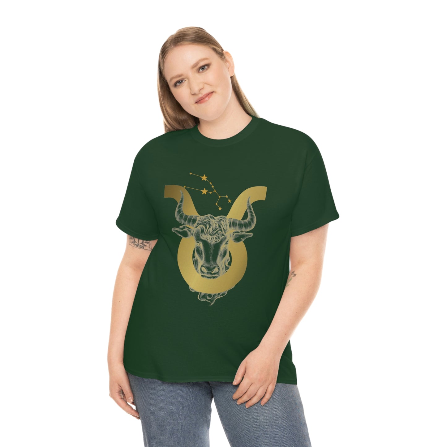"Taurus Symbol and Glyph" Unisex Heavy Cotton Tee