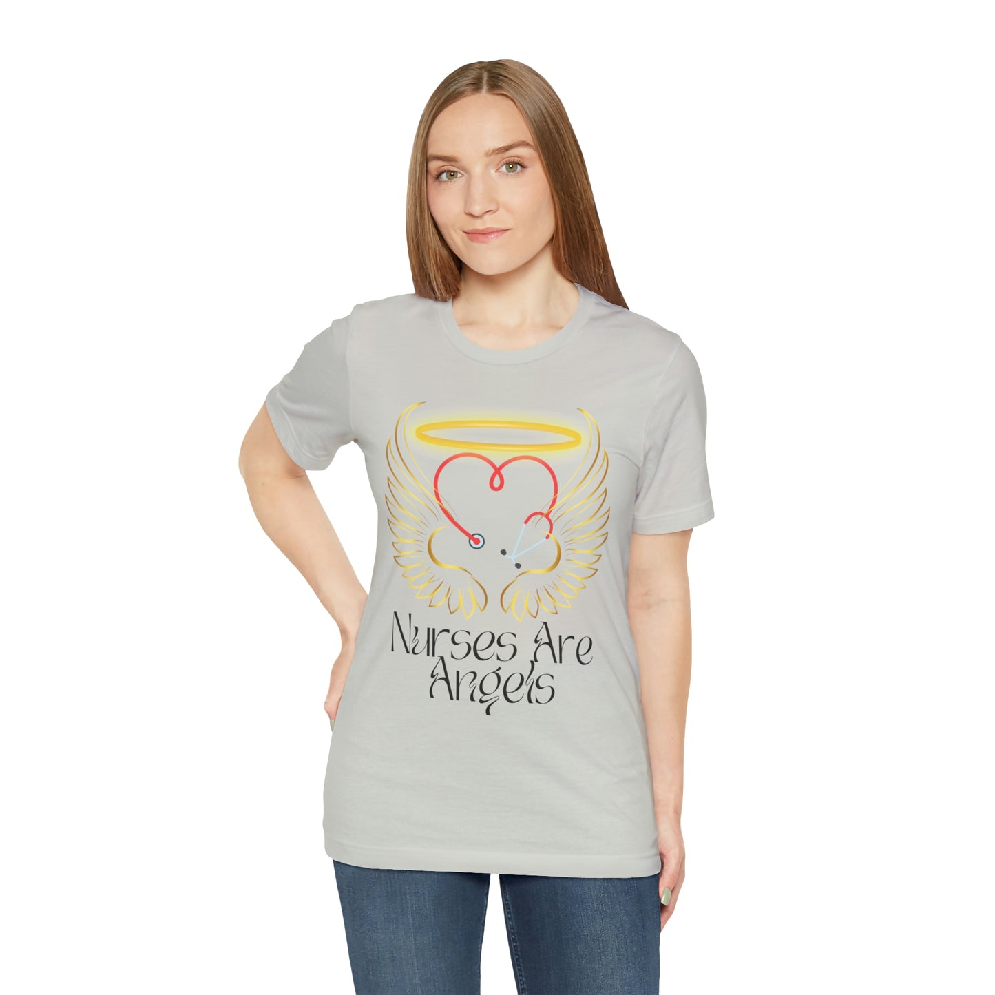"Nurses Are Angels" - Unisex Jersey Short Sleeve Tee