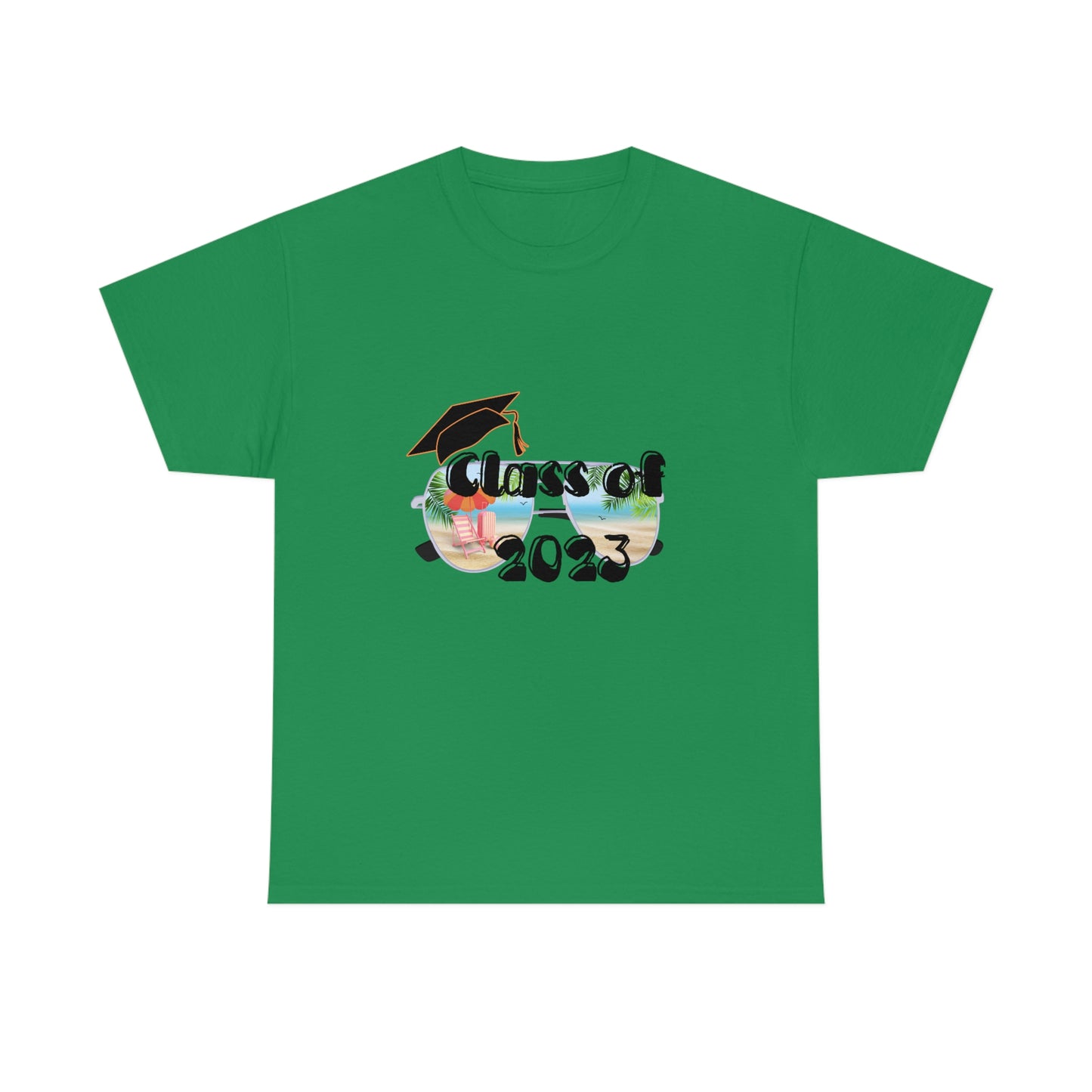 "Class of 2023 Cap over Shades": 2023 Graduate: Unisex Heavy Cotton Tee