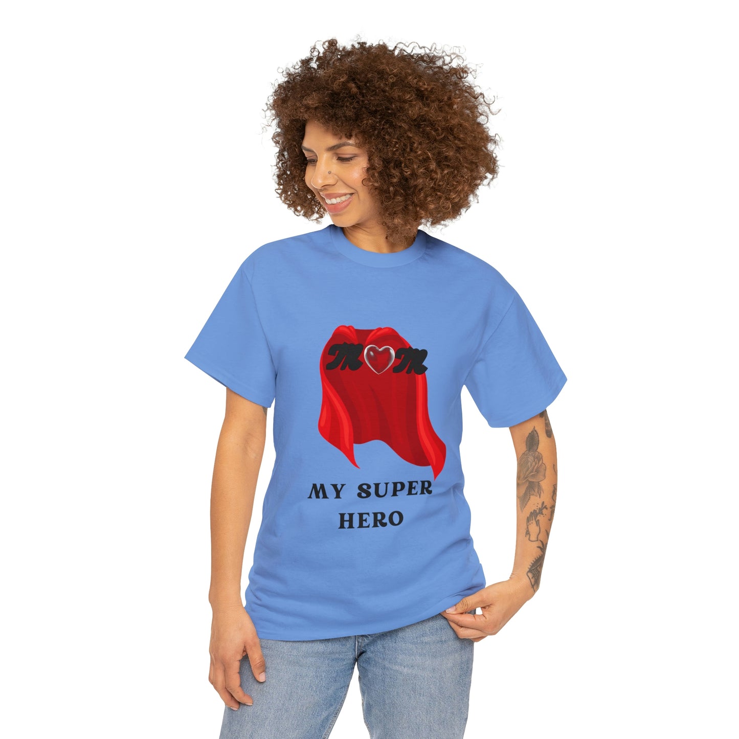 'MOM MY SUPER HERO" Unisex Heavy Cotton Tee