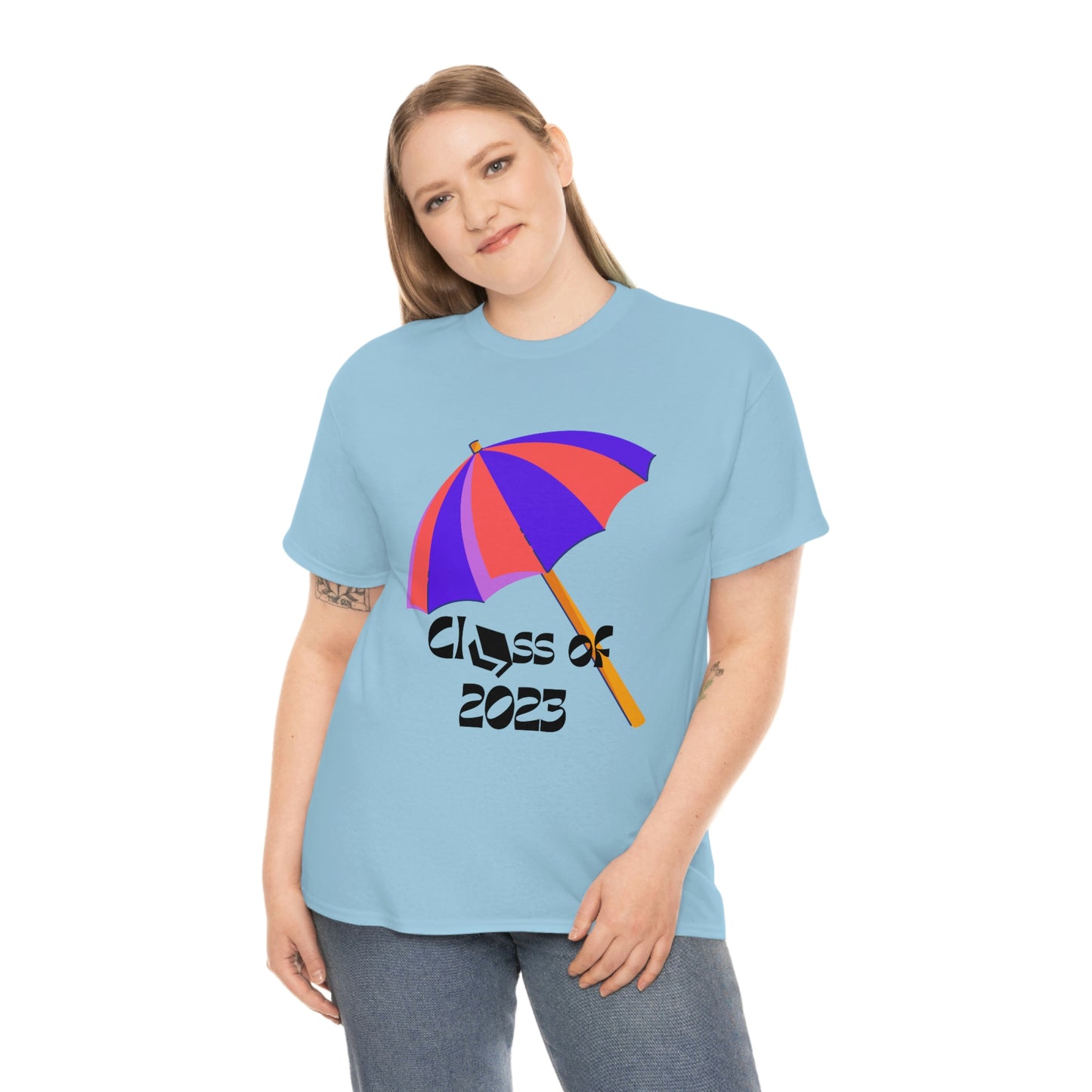 "Beach Umbrella 2023 Graduate" Unisex Heavy Cotton Tee