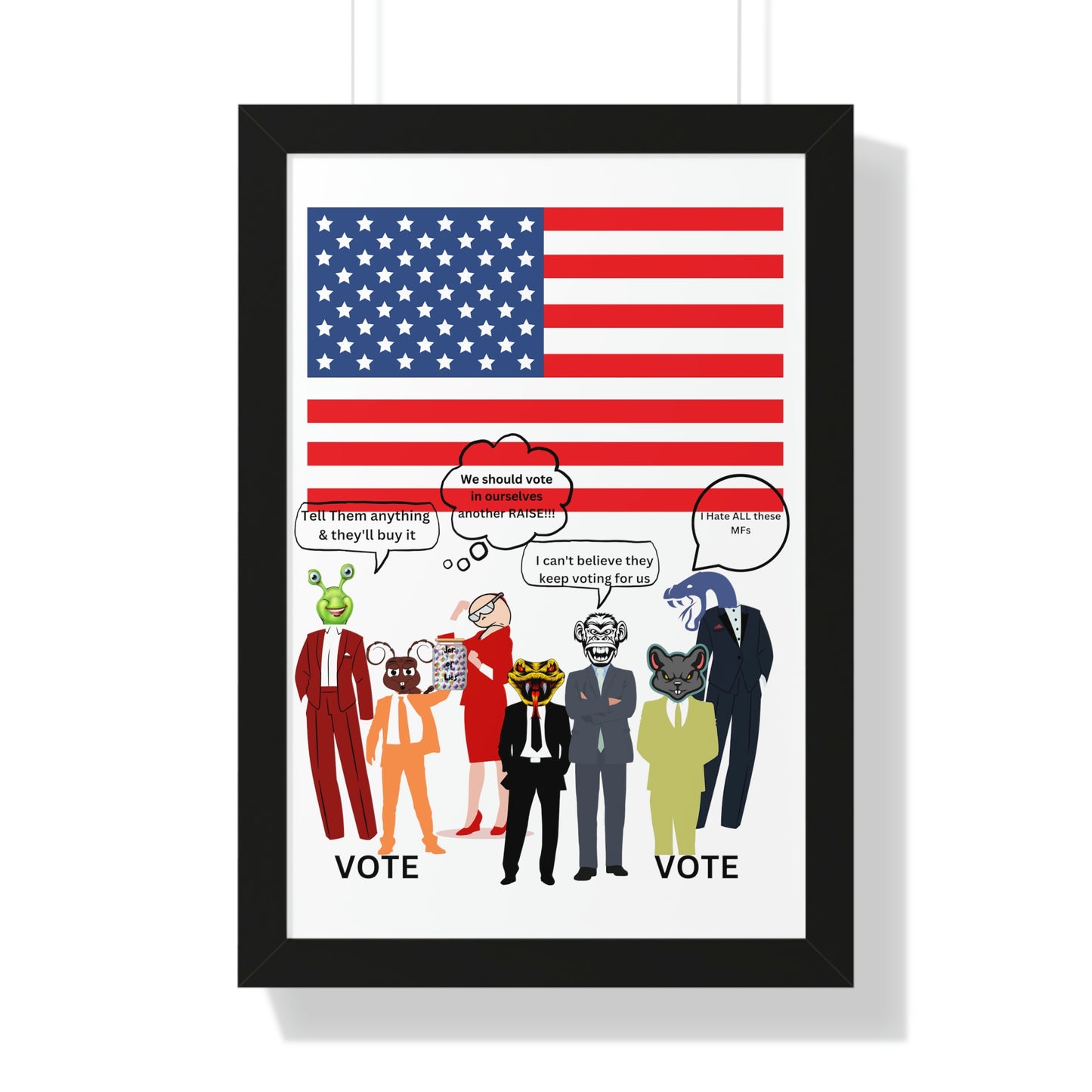 "Jar of Lies" - Framed Vertical Poster