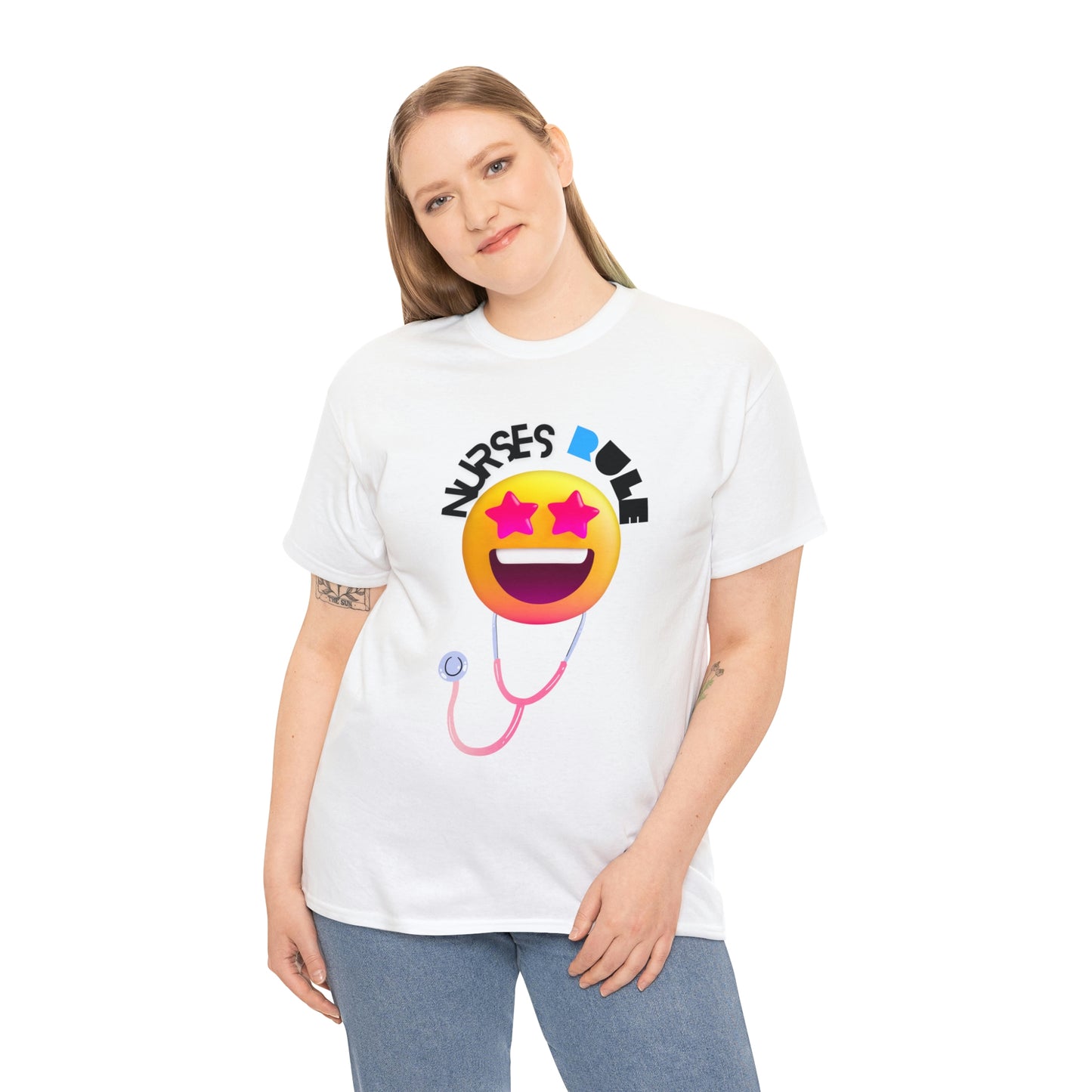 "Nurses Rule" - Unisex Heavy Cotton Tee