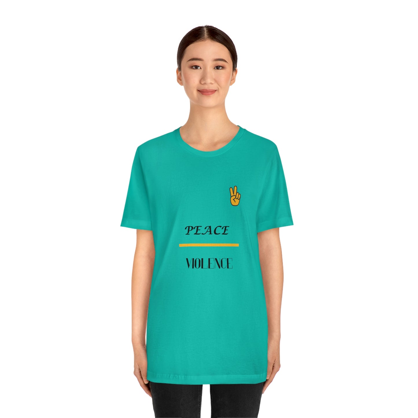 "Peace/ Violence" Unisex Jersey Short Sleeve Tee