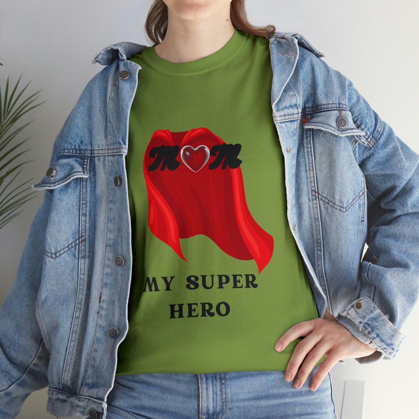 'MOM MY SUPER HERO" Unisex Heavy Cotton Tee