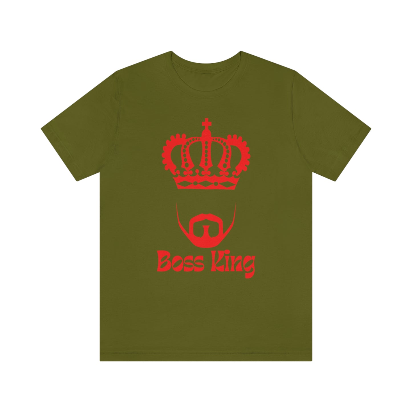 "Red Print - Boss King" - Unisex Jersey Short Sleeve Tee