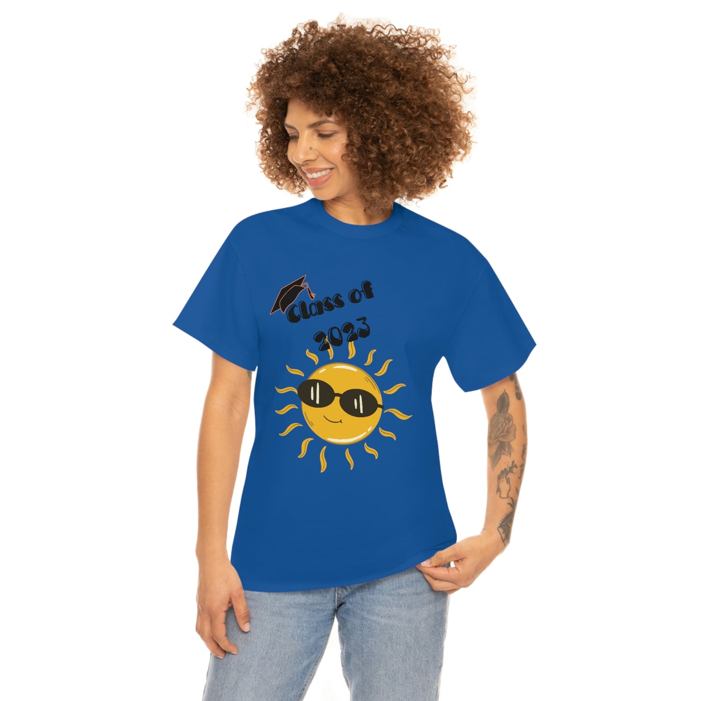 "Class of 2023 Sunshine wearing Shades" Unisex Heavy Cotton Tee