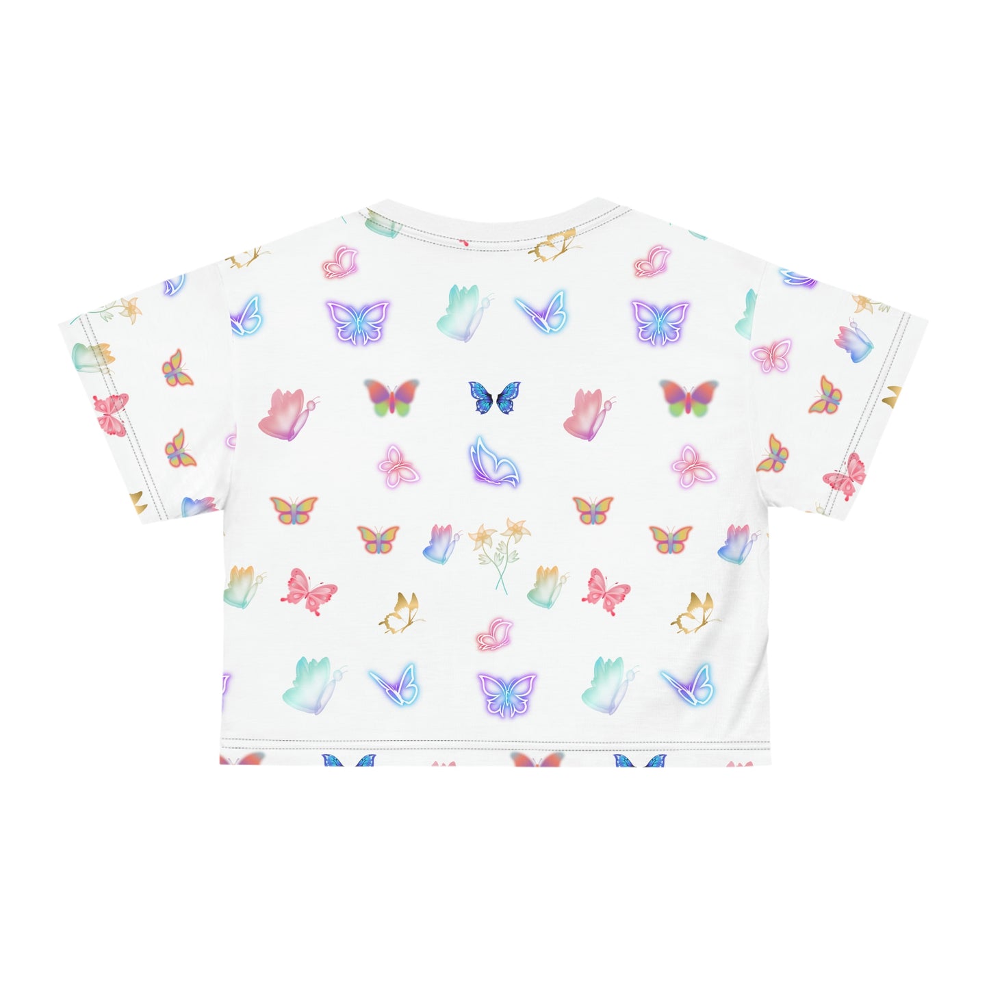 Glowing Butterflies Crop Tee