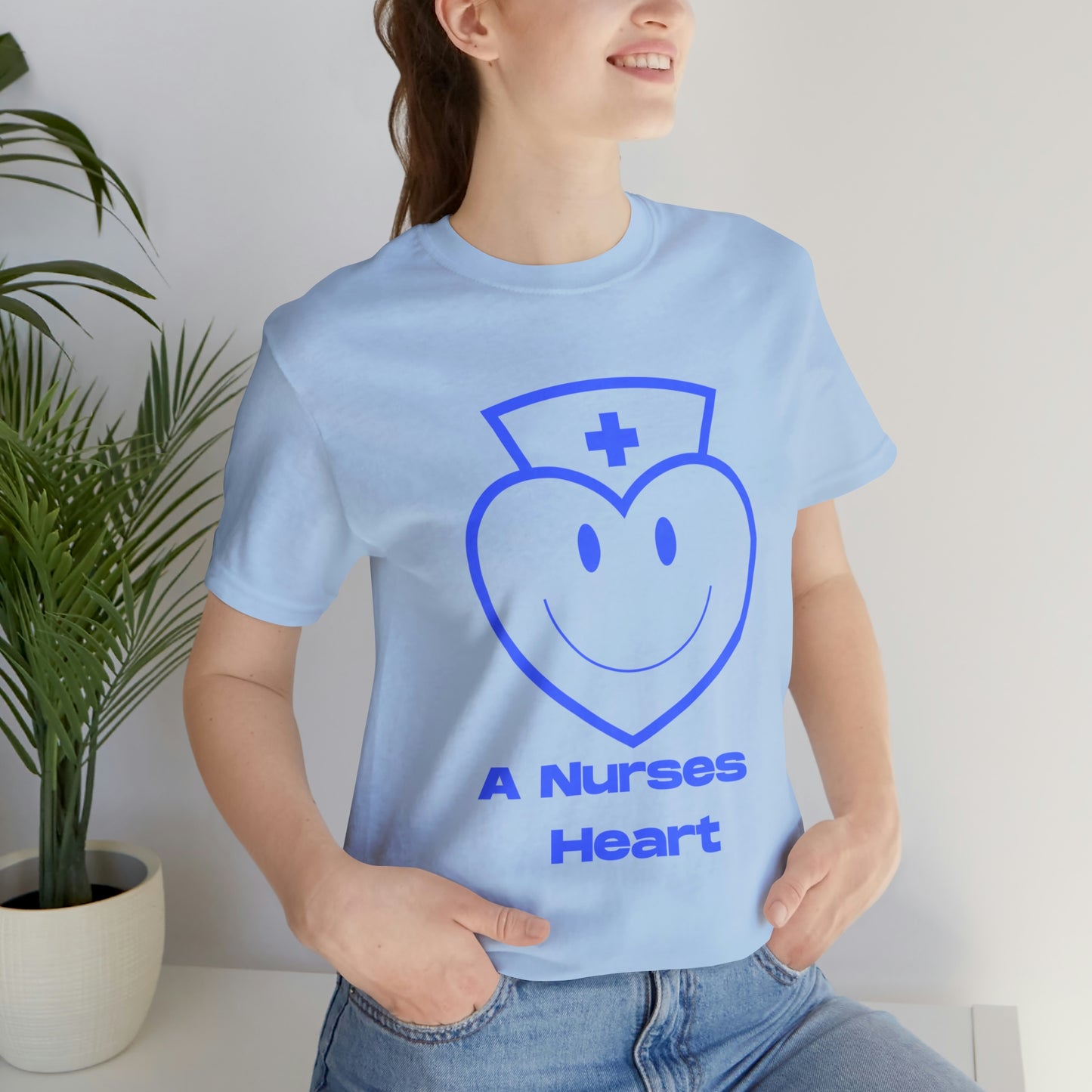 "A Nurses Heart" - Unisex Jersey Short Sleeve Tee