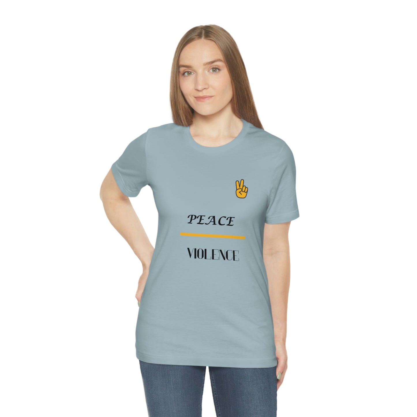 "Peace/ Violence" Unisex Jersey Short Sleeve Tee