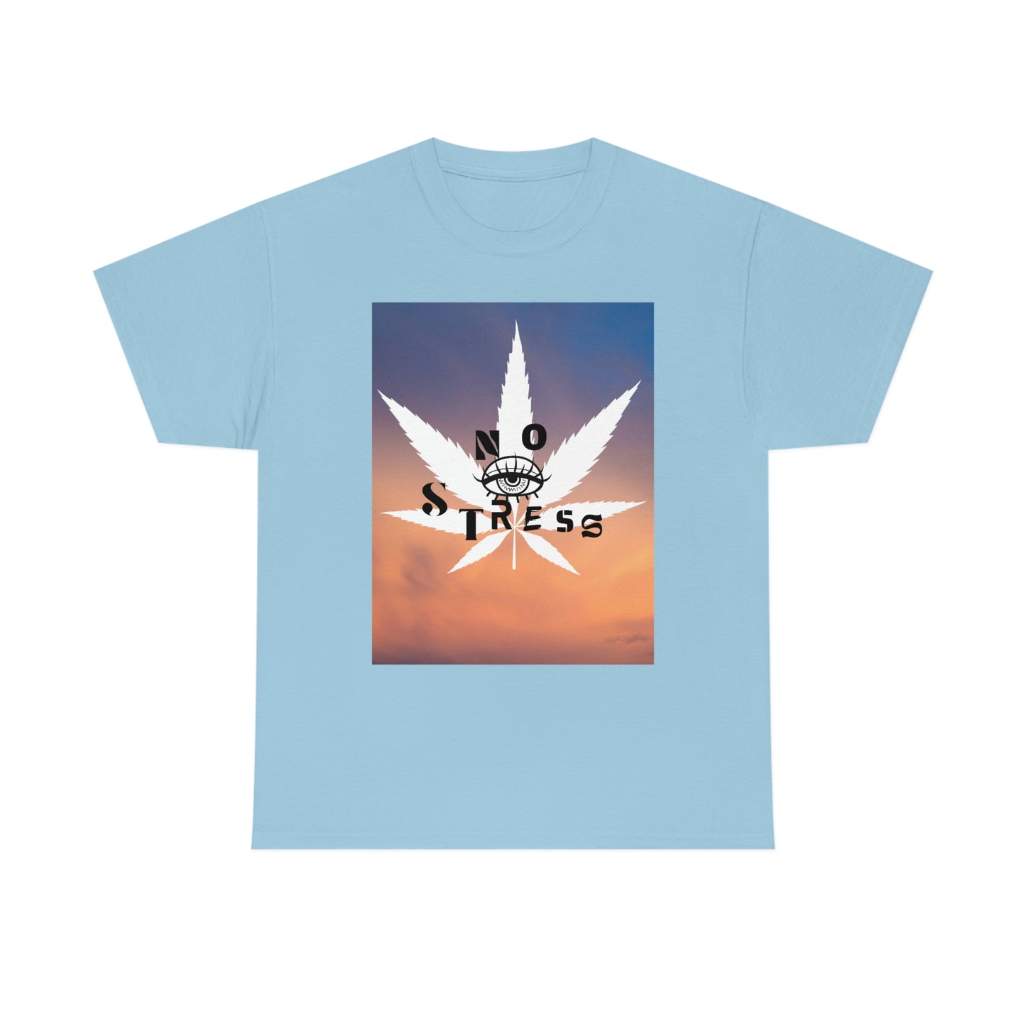 "No Stress Weed Leaf" Unisex Heavy Cotton Tee