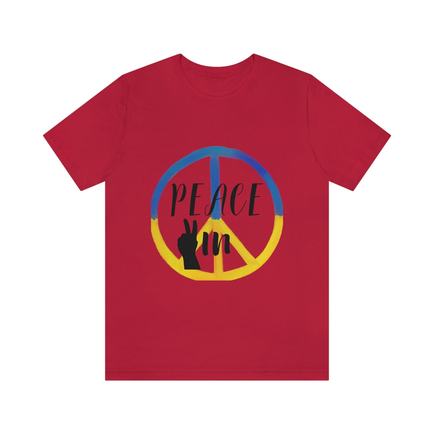 "Peace In" Unisex Jersey Short Sleeve Tee