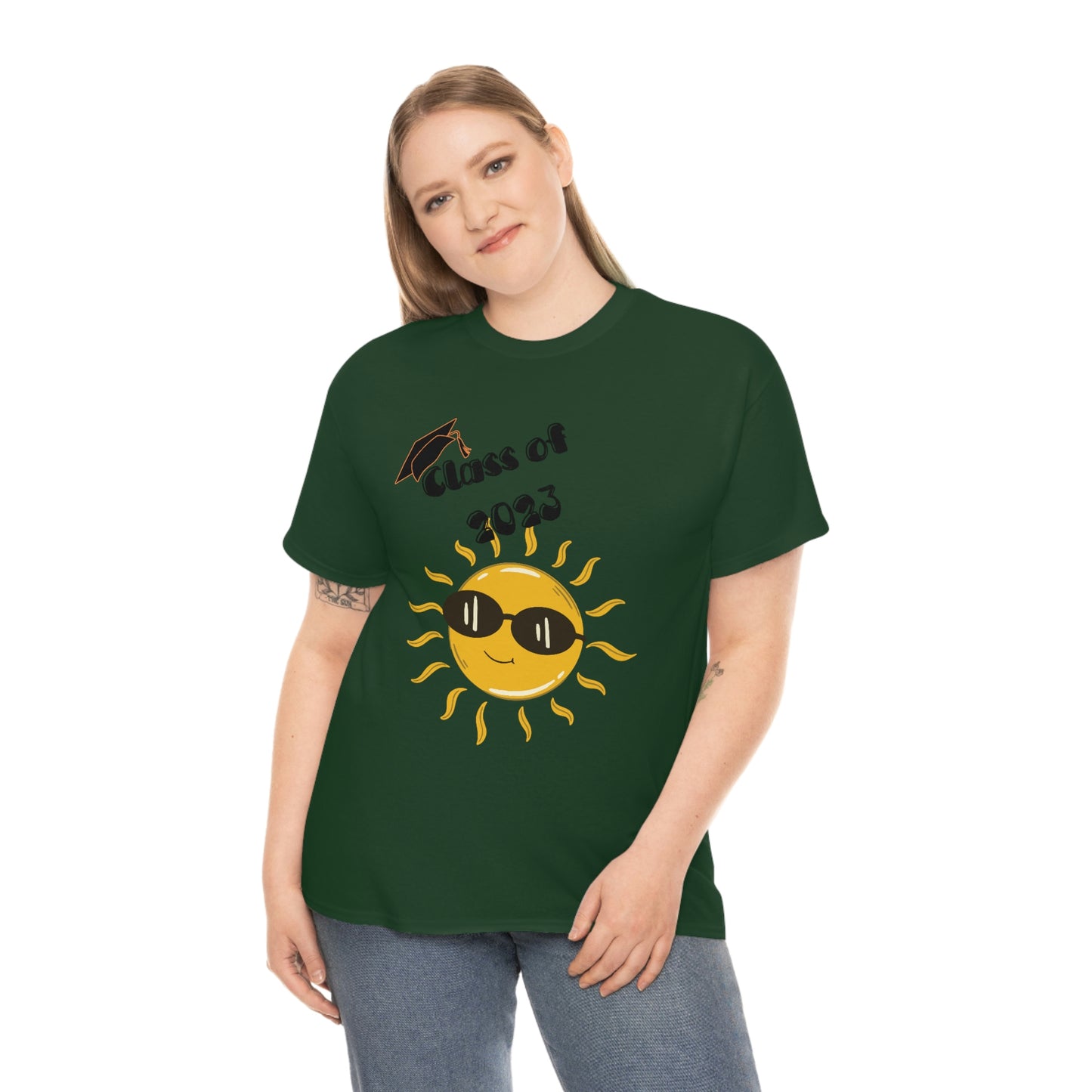 "Class of 2023 Sunshine wearing Shades" Unisex Heavy Cotton Tee