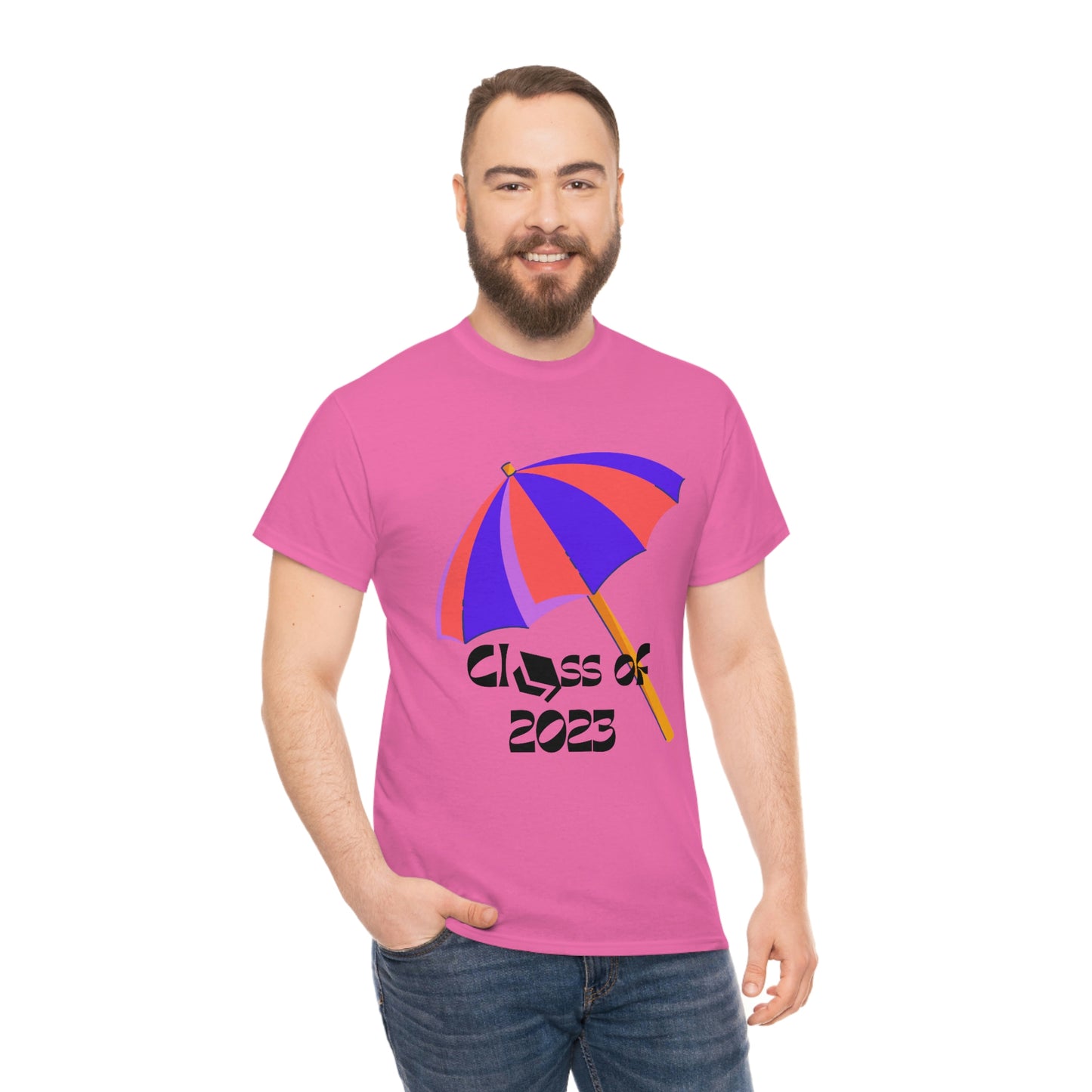 "Beach Umbrella 2023 Graduate" Unisex Heavy Cotton Tee